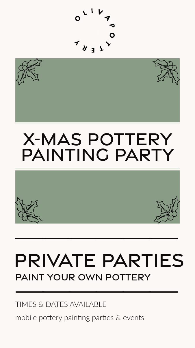 Christmas Pottery Painting Parties