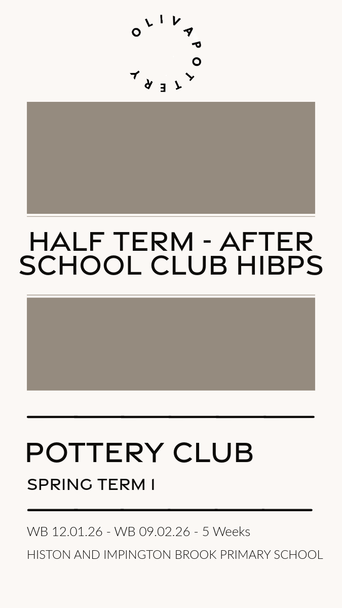 HIBPS Pottery Painting Club HALF TERM ( 5weeks)