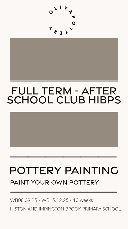 HIBPS Pottery Painting Club FULL TERM  (13 weeks)