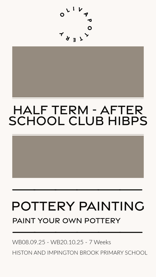 HIBPS Pottery Painting Club HALF TERM (7 weeks)